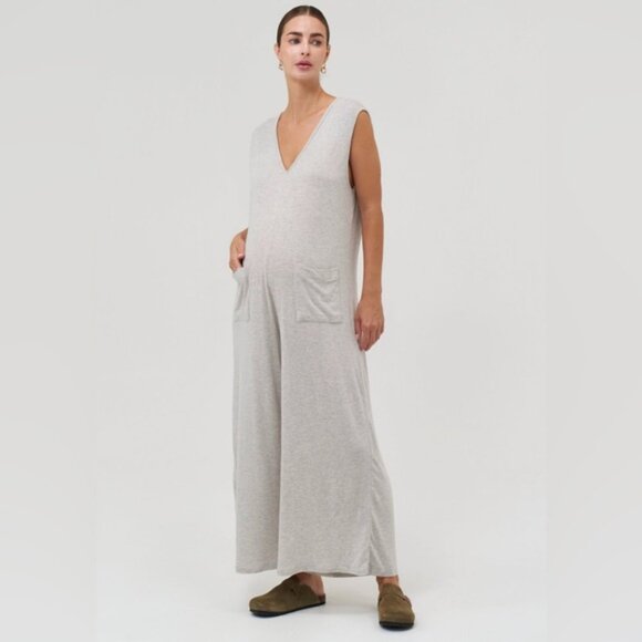 Nothing Fits But Mochi Knit Jumpsuit Maternity Gray One size - Picture 4 of 16